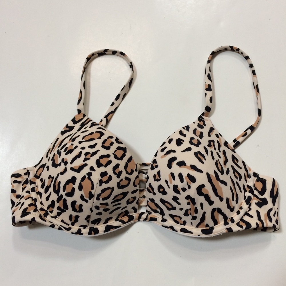 Shade and Shore Leopard Print Bikini Top